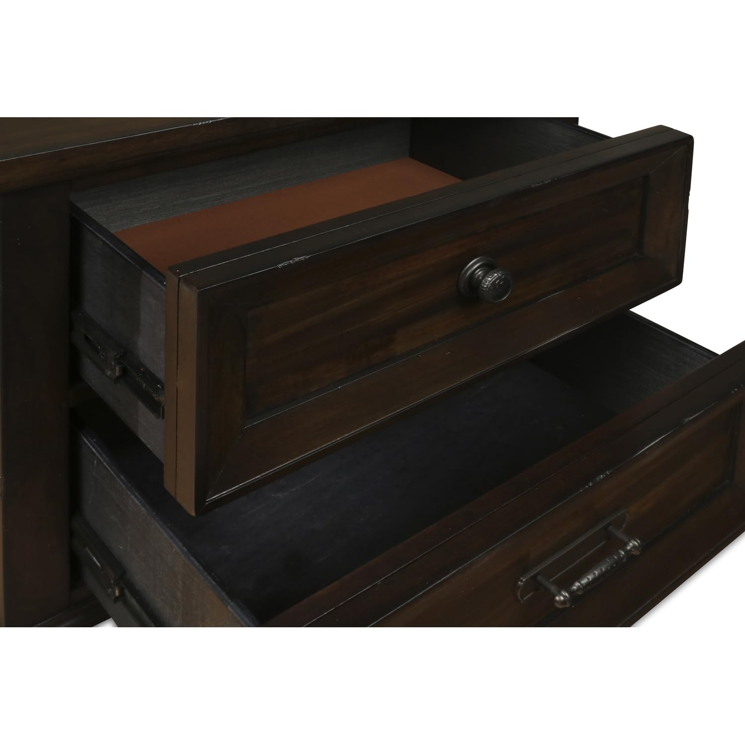 New Classic Furniture Sevilla Wood 2-Drawer Nightstand, Walnut
