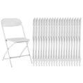 Sweetcrispy Folding Chair 20 Pack, Plastic Foldable Chairs with 330-Pound Capacity, Sturdy Metal Portable Chair, Easy to Use and Store, Outdoor and Indoor, for Home, Office, Party, Comfy, White