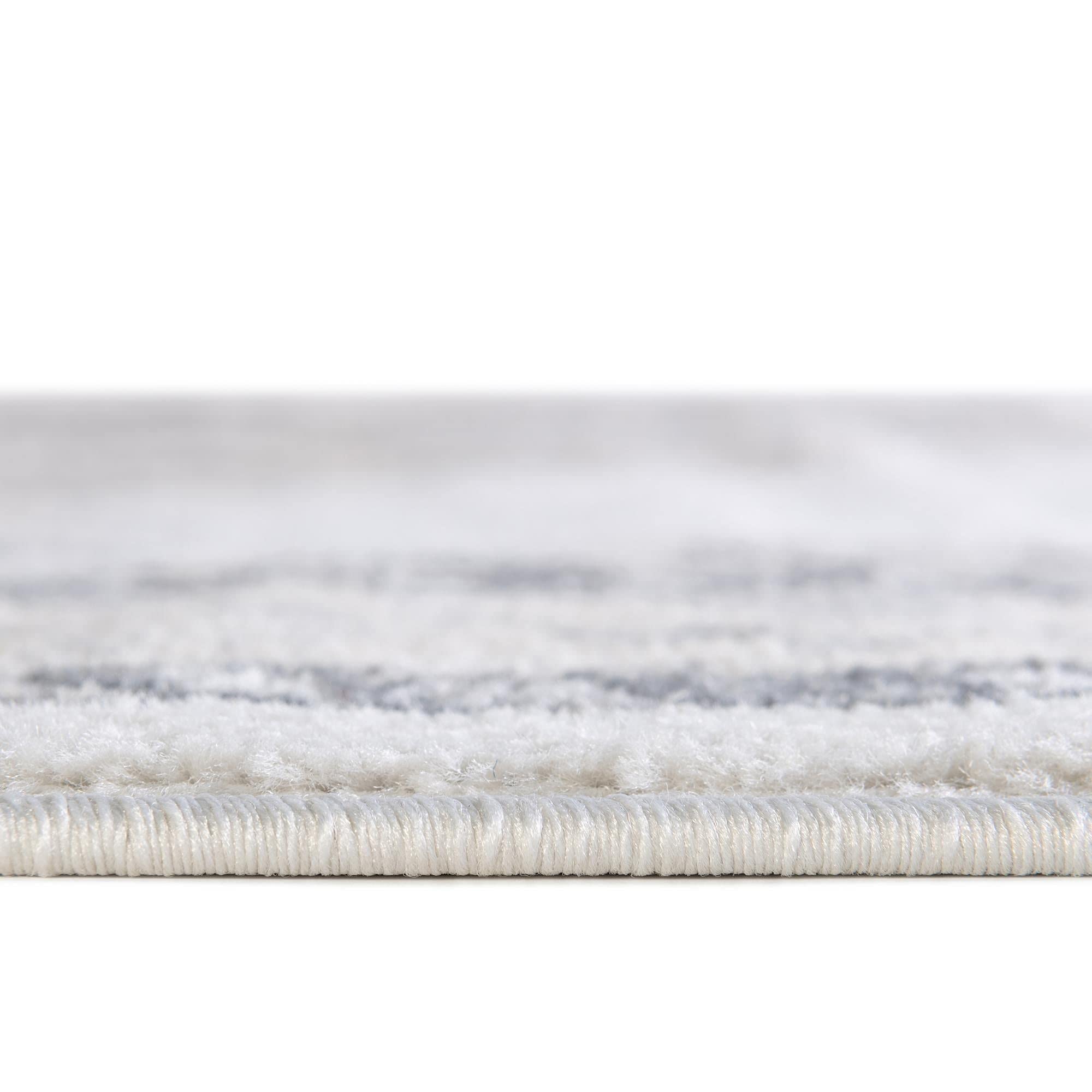 Unique Loom Parker Collection Area Rug - Merakli (10' x 14' Rectangle, Ivory/ Black)