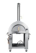 KoolMore 32 in. Outdoor Propane Gas and Wood fired Pizza Oven in Stainless-Steel