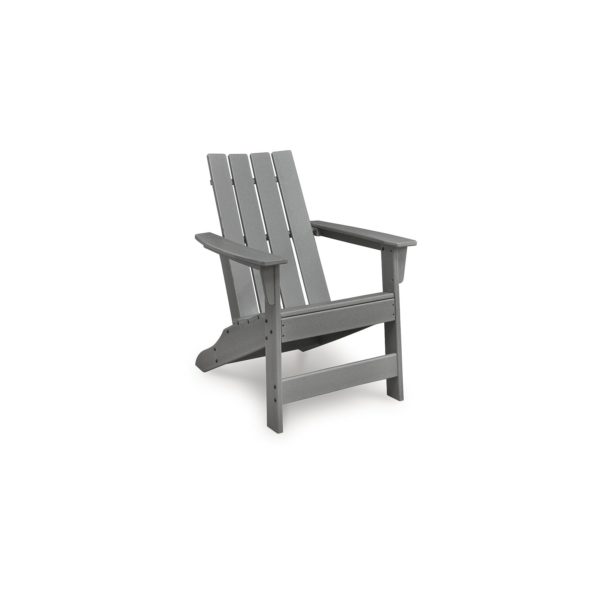 Signature Design by Ashley Lone View Bay Contemporary Outdoor Weather Resistant Adirondack Chair with Arm Rest, Gray