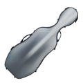 ZXHFSH Cello Case 4/4 Full Size Carbon Fiber Composite Sturdy, Portable and Waterproof Cello Box with Handle, Back Straps and Wheels(Gray)