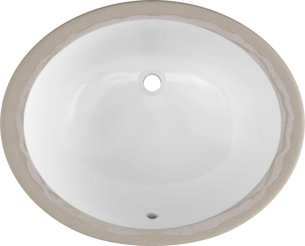 PROFLO PF1714UA Comstock 19-1/2" Oval Vitreous China Undermount Bathroom Sink with Overflow - White