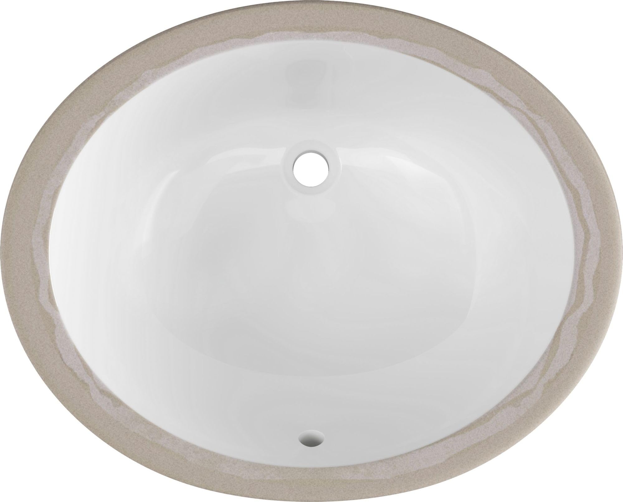 PROFLO PF1714UA Comstock 19-1/2" Oval Vitreous China Undermount Bathroom Sink with Overflow - White