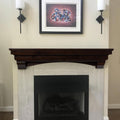 MANTELSDIRECT Salem Wood Mantel Shelf with Arched Corbels - Espresso 48 Inch | Wooden Rustic Wall Mounted Shelf from Pine Wood - Perfect for Fireplaces, TVs & Décor