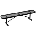 Gaonala Heavy Duty Outdoor Metal Garden Park Bench, Steel Picnic Bench, Metal Mesh Outdoor Bench Porch Chair for Garden, Lawn, Patio, Porch, Park, Yard, Patio (Black, 6FT)