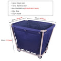 Laundry Trolley Storage Rolling Linen Trolley Large Laundry Sorter Cart with Wheels Stainless Steel Frame and Detachable Fabric for Laundry Room Hotel Bedroom Bathroom