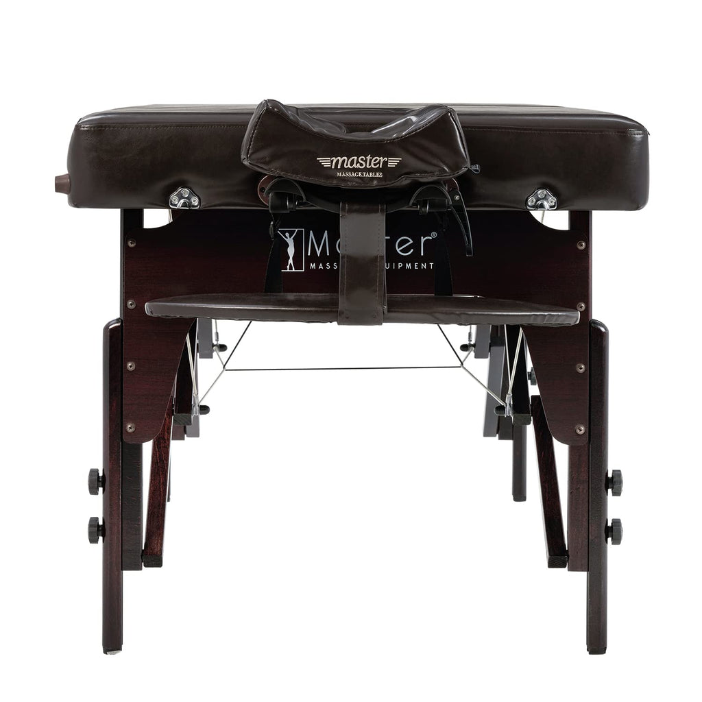 Master Massage 31" Supreme LX Extra Wide SPA Salon Facial Beauty Bed Portable Massage Table with Ambient Lighting System, Easy Set Up PU Upholstery 3" Thick Memory Foam, Coffee