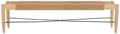 SAFAVIEH Home Collection Arcana Tropical Natural Jute Rope Sungkai Solid Wood Bench (Fully Assembled)