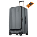 CENSIEN Checked Luggage, Large Suitcase 29 Inch Trunk Luggage with Spinner Wheels, Lightweight ABS+PC Hard Shell with Aluminum Frame, Top Opening, TSA Lock (Grey, 1PC)