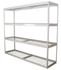 MonsterRax 24"x92"x84"Garage Shelving - Hammertone Bolted Shelving Rack - 500 Pounds Per Shelf High Grade Steel (24"x92"x84", White)