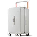mixi 26 Inch Large Checked Luggage Suitcase with Spinner Wheels Upgrade Wide Handle PC Hard Shell Rolling Travel Suitcase with TSA Lock, Smoke White