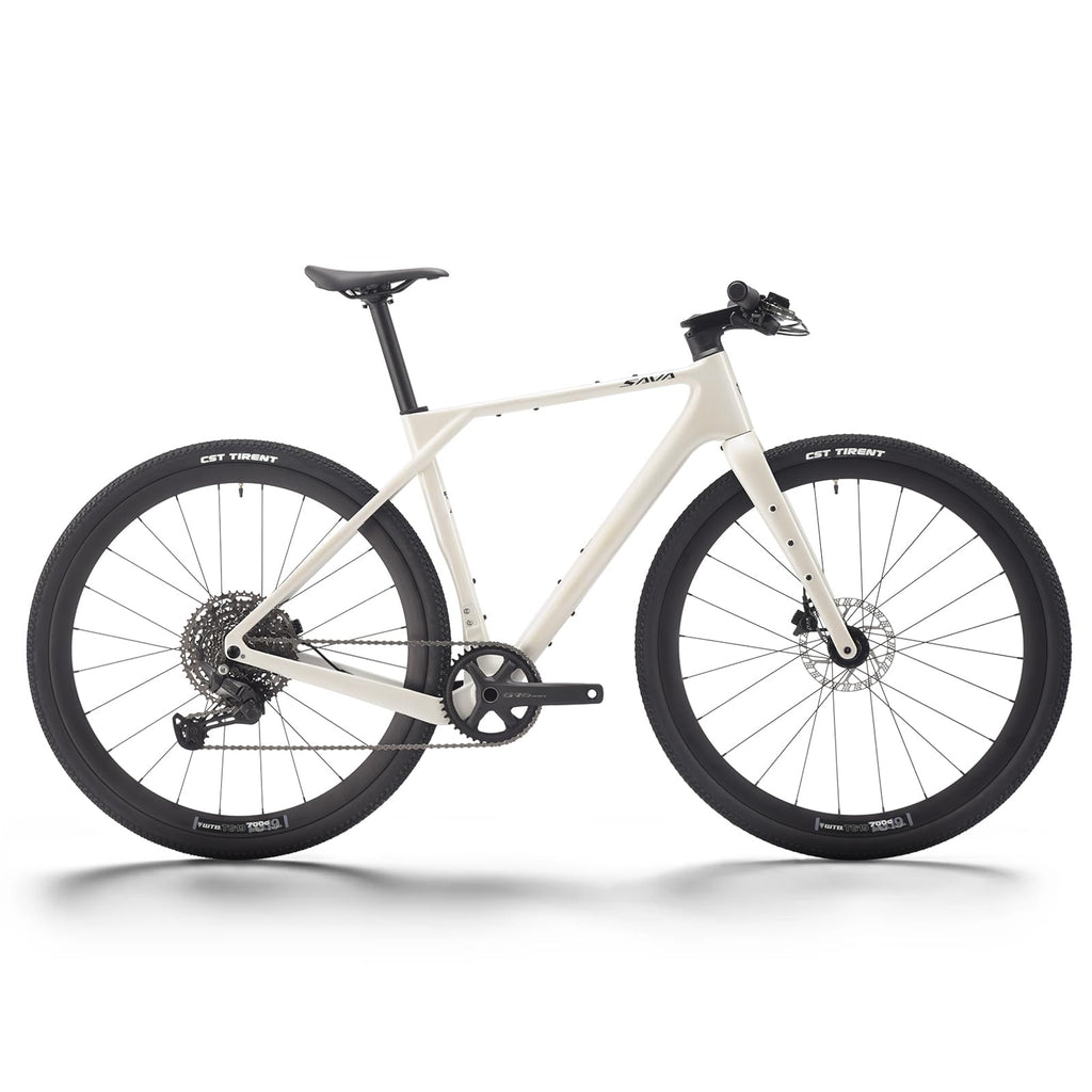 SAVADECK Carbon Gravel Bike - T800 Carbon Frame & Fork | U6000 11-Speed Groupset | Hydraulic Disc Brakes | 700CX40mm All-Terrain Tires | Men & Women Road/Off-Road Bicycle (White, 58cm)