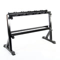 EliteBloom Black Steel Dumbbell Rack, 2-Tier Horizontal Dumbbell Weight Storage Rack, Dumbbell Rack Stand, Free Weight Stand, Perfect For Home, Garage, And Commercial Gyms