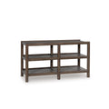 Signature Design by Ashley Kallenny Transitional Sofa Table with Open Shelf, Dark Brown & Gray