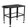 36"x24" Welding Table - Heavy Duty 1200LB Capacity Steel Workbench with Locking Casters, 5/8" Fixture Holes & Tool Tray, Portable Welding Work Table for Garage, Shop