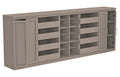 ClosetMaid Modular Storage 106.97-inch W 8-Drawer 18-Shelf Entertainment System with Doors, Smoky Taupe