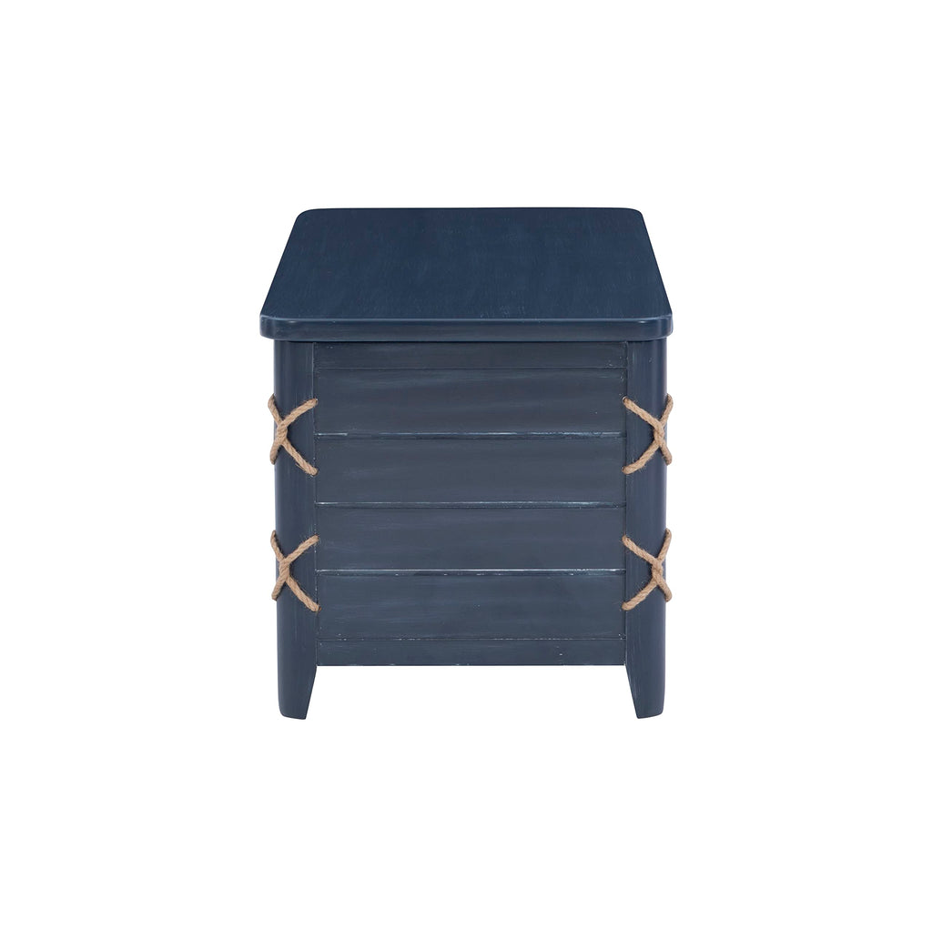 Powell Phillip Navy Blue Cedar Chest with Rope Detailing