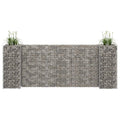 Favemtsl Gabion Planter 102.4 x 15.7 x 39.4 in Silver Steel Outdoor Raised Garden Bed Large Rectangular Metal Flower Box Weather-Resistant for Patio Backyard Garden and Terrace