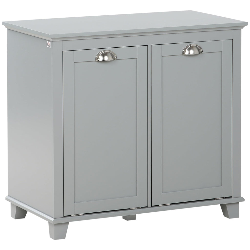 Modern Tilt-Out Laundry Sorter Cabinet, Bathroom Storage Organizer with Two-Compartment Tilt-Out Hamper,for Kitchen Home