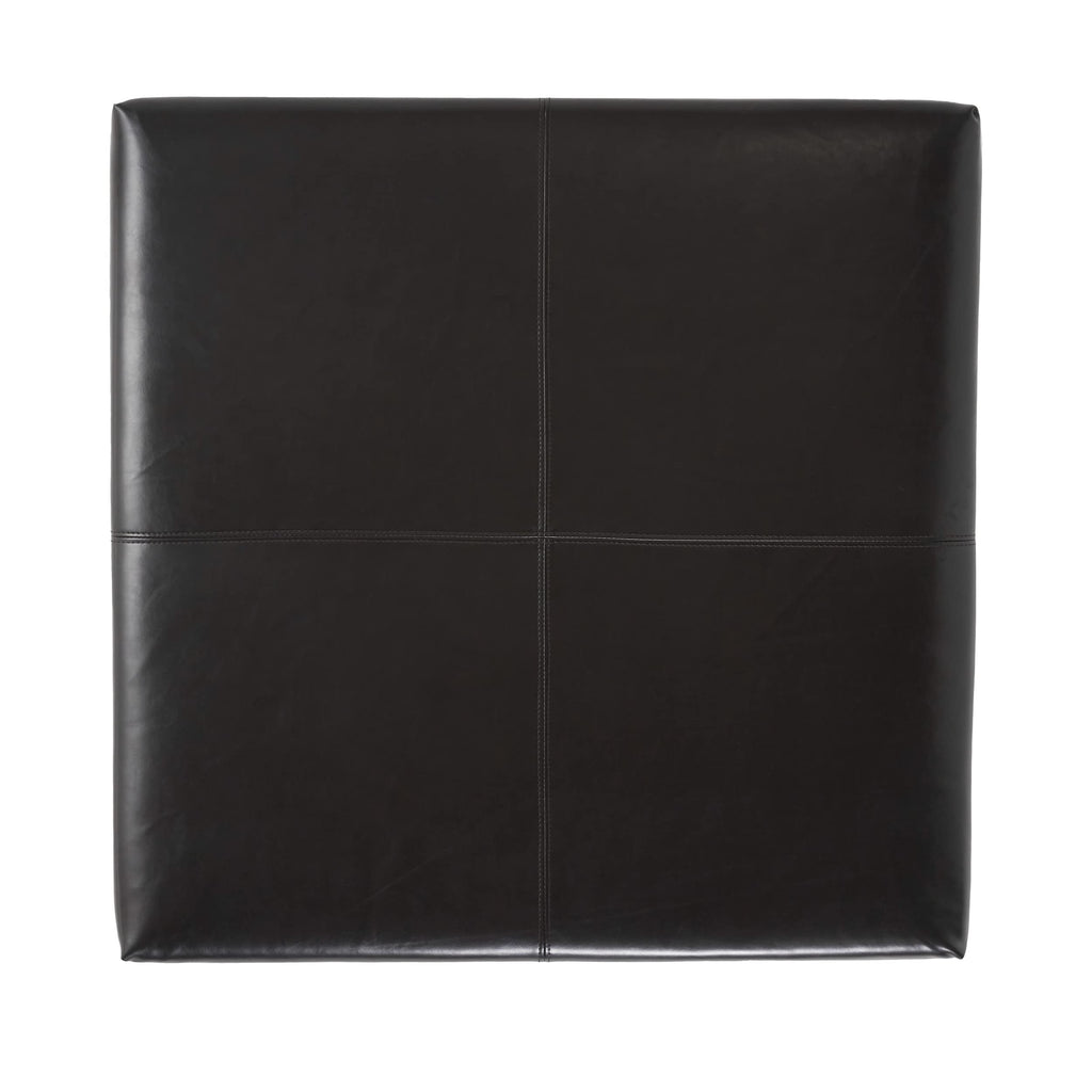 Christopher Knight Home Living Berkeley Brown Leather Square Storage Ottoman, Espresso
