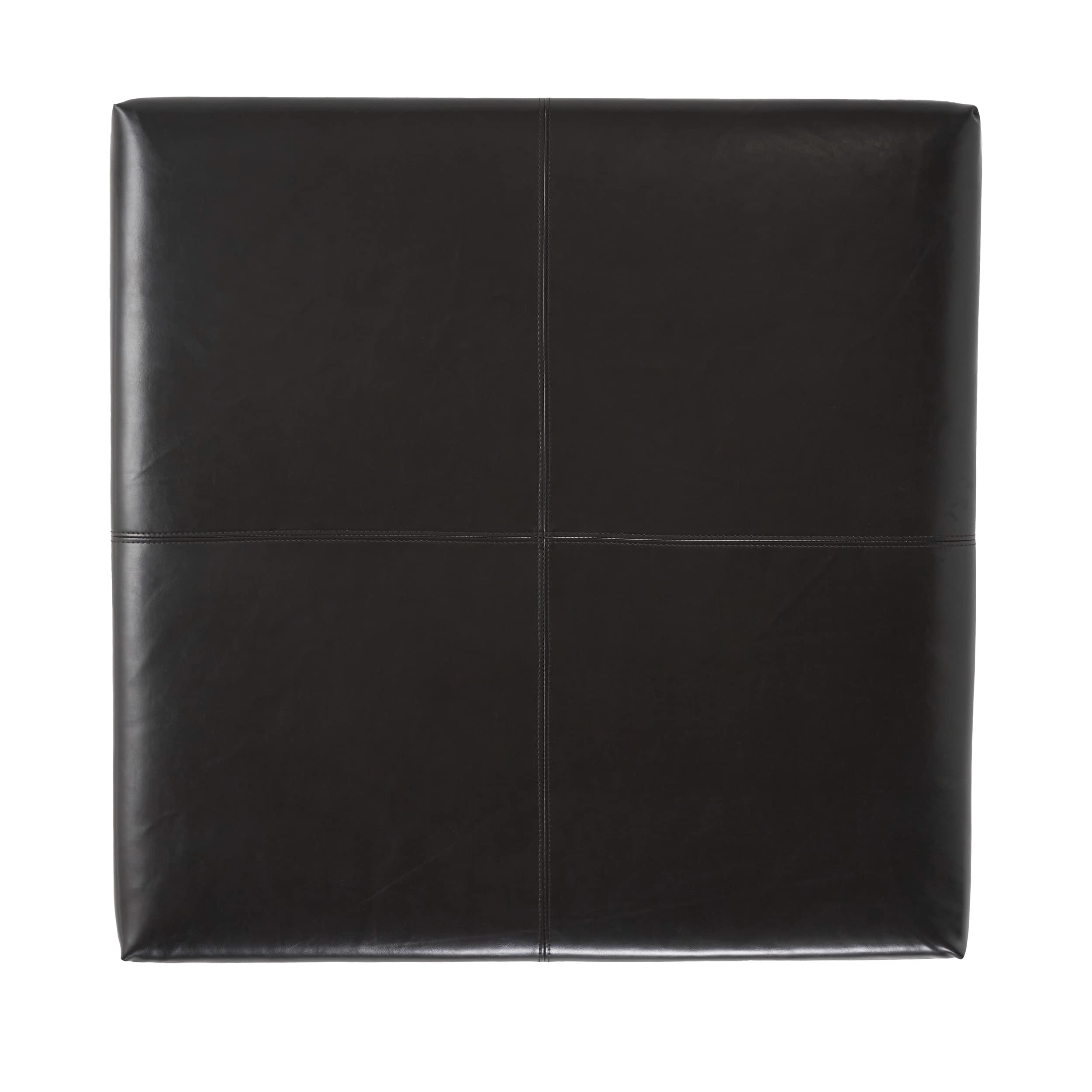 Christopher Knight Home Living Berkeley Brown Leather Square Storage Ottoman, Espresso