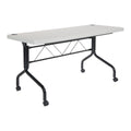 Office Star Resin Multipurpose Flip Training Table with Locking Casters for Home and Office, 5 Feet