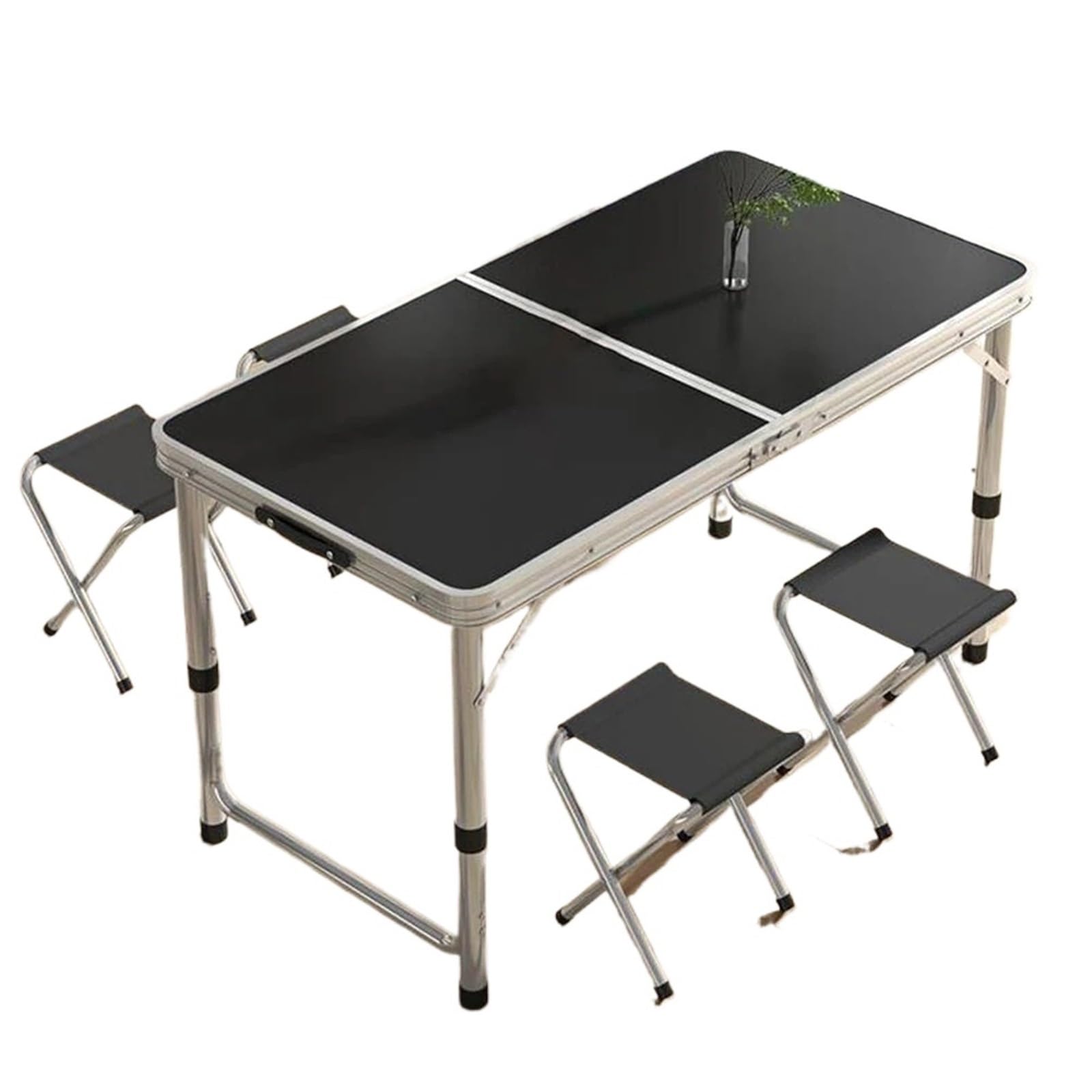 Lightweight Aluminum Foldable Portable Picnic Table with Handle for Camping Fishing Outdoor Activities