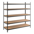 PRO&Family 24"x 72"x 72" 5 Shelves Heavy Duty Shelving Unit - Industrial Garage Storage Rack Z- Beam Storage Shelf Shelf Organizer Metal Wood Storage Shelves System