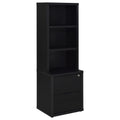 Coaster Home Furnishings Westpark 3-Shelf Bookcase USB and Lockable Drawer Black