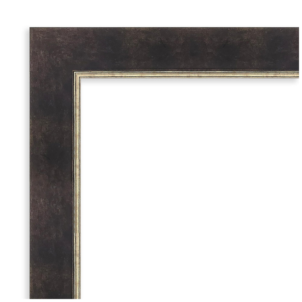 Amanti Art Bronze Bathroom Mirror for Over Sink, 31x31 Odin Antique Bronze Square Vanity Mirror, Large Modern Wood Frame, Hangs Horizonally and Vertically, Bathroom Wall Decor, Non-Beveled Edge