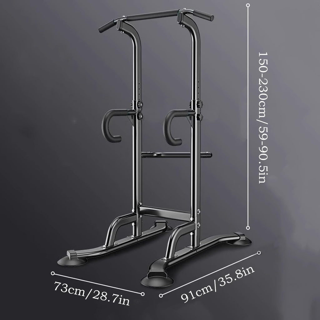Freestanding Pull Up Bar Adjustable Dip Bar Power Tower Workout Station Muscle Building Strength Training Equipment 1300lbs Weight Capacity