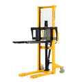 APOLLO Manual Pallet Stacker Hand Pallet Forklift 2200lbs Capacity 63" Lift Height, Fix Legs with Adjustable Forks Suitable for Open-Bottom Pallets