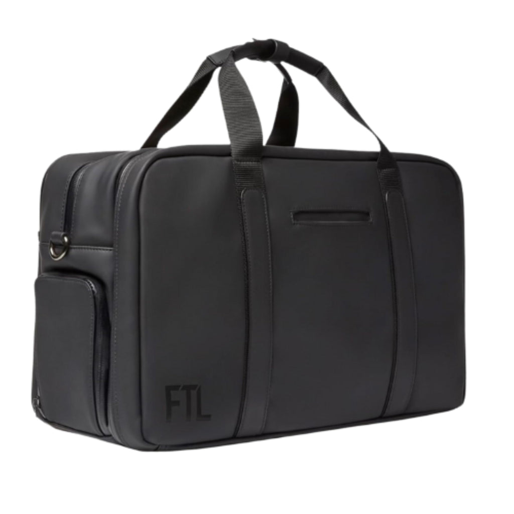The FTL Pro Mens Travel Bag - 30L Premium Work to Gym Weekender Duffel with Garment Bag, Shoe Space & 18" Laptop Sleeve - Organized Athletic Business Carry On Hybrid, Fits Under Airplane Seat - Black