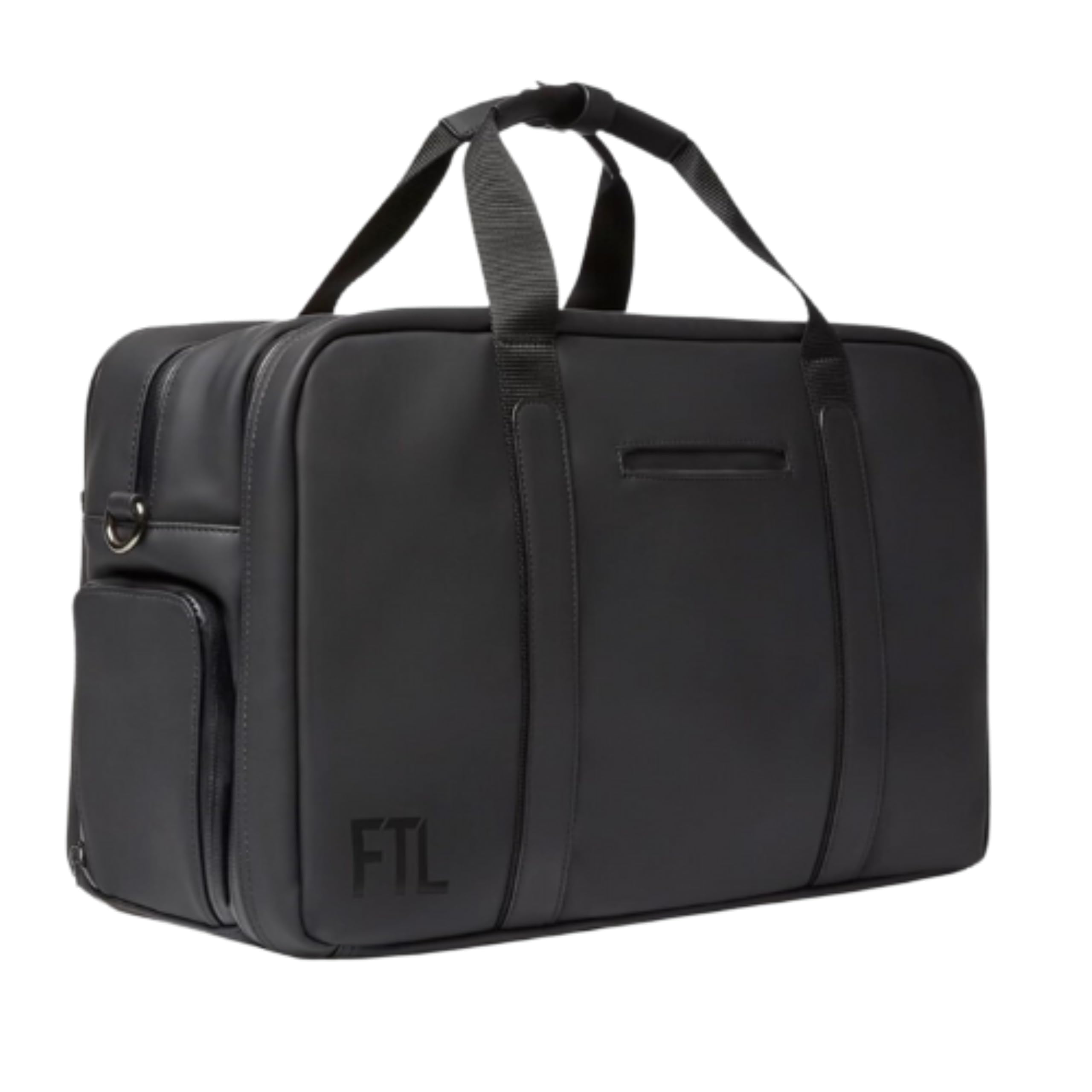 The FTL Pro Mens Travel Bag - 30L Premium Work to Gym Weekender Duffel with Garment Bag, Shoe Space & 18" Laptop Sleeve - Organized Athletic Business Carry On Hybrid, Fits Under Airplane Seat - Black