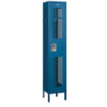 Salsbury Industries Assembled 1-Tier Extra Wide Vented Metal Locker with One Wide Storage Unit, 6-Feet High by 15-Inch Deep, Blue