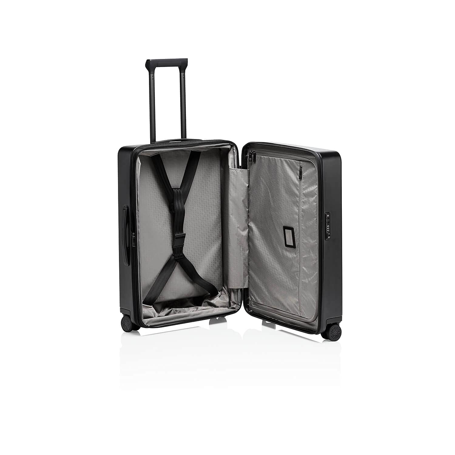 Bric's PORSCHE DESIGN 27 inch Expandable Spinner Luggage - Expandable Depth of 1.5" - Hardside Travel Suitcase - Roadster Collection - Black Matte