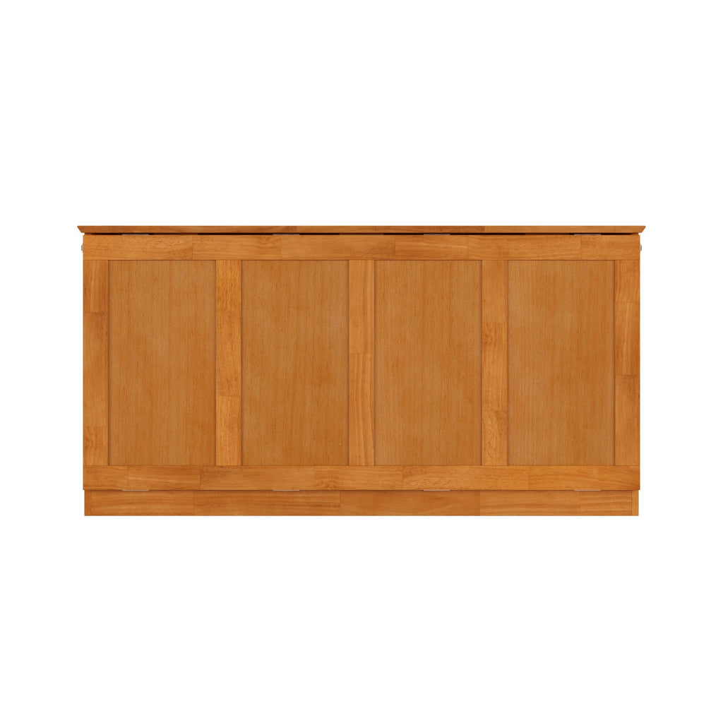 AFI Westfield Queen Murphy Bed Chest with 6-Inch Folding Mattress, Light Toffee