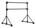 VITA Barre Portable Freestanding Double Ballet Barre, Fit, 4 Ft Bars, Dark Mystic Gray, Aluminum | Adjustable Height, Made in USA, Home or Gym Exercise Equipment | Dance, Fitness, Pilates