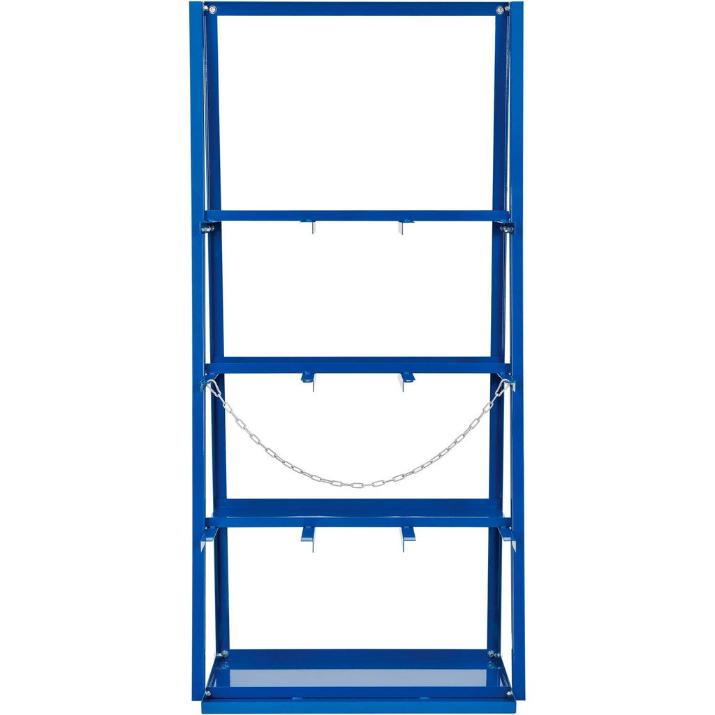 Global Industrial Vertical Bar Rack with Three Bays, 3000 lbs Capacity, Steel Construction, 39" W x 24" D x 84" H, Blue Powder Coat Finish, Assembly Required