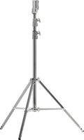 Kupo Master Cine Stand with Triple Function Universal Head, Heavy Duty Steel Construction, Leveling Leg for Uneven Terrain, 11.5' Max Height, High Load Support up to 88.2lbs, Silver (KS500112)