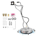 24" Pressure Washer Surfaces Cleaner with 4 Wheels & Duals Handles, 4000PSI Stainless Steel Surfaces Cleaner Attachment Commercial Grade for Pressure Washer for Concrete Driveway Sidewalk Deck Patio