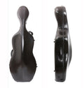 Hard Cello Case 4/4 Full Size Mixed Carbon Fiber Strong & Ultralight Cello Box with 2 Bow Holders & 2 Strong Handle & 2 Back Straps & Wheels Cello Bag (Black Braided Carbon Fiber)