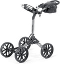 Bag Boy Quad Pro Push Cart, Silver/Black