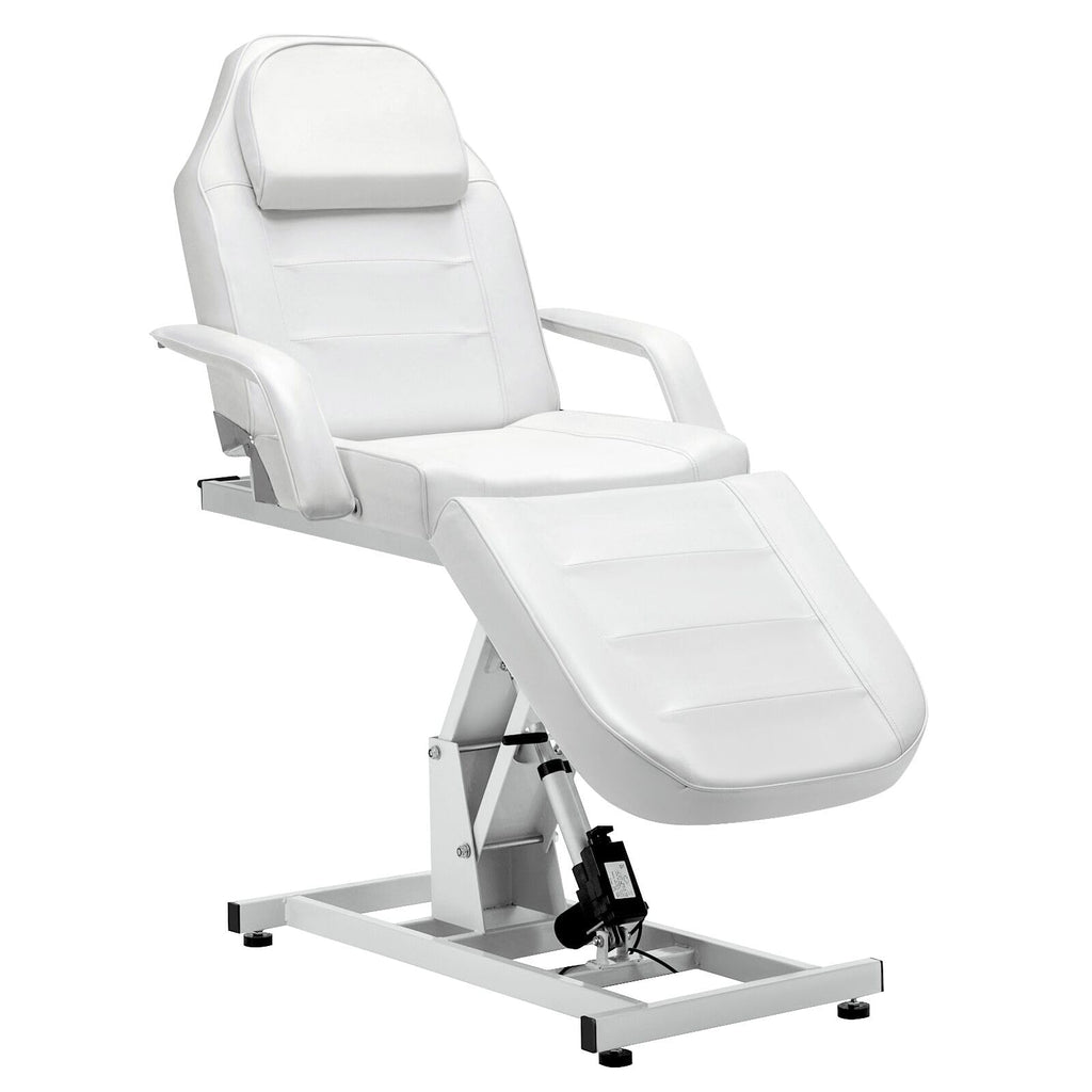 BarberPub Salon SPA Massage Bed Tattoo Chair Facial Adjustable Table Beauty Equipment 0100 (White)