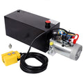 YATON 12V Hydraulic Pump 8 Quart Double Acting Power Unit, 1.6kW DC Hydraulic Pump with Steel Reservoir, 3200 PSI Hydraulic Power Unit for Dump Trailer, Lift Gate & Car Lifting