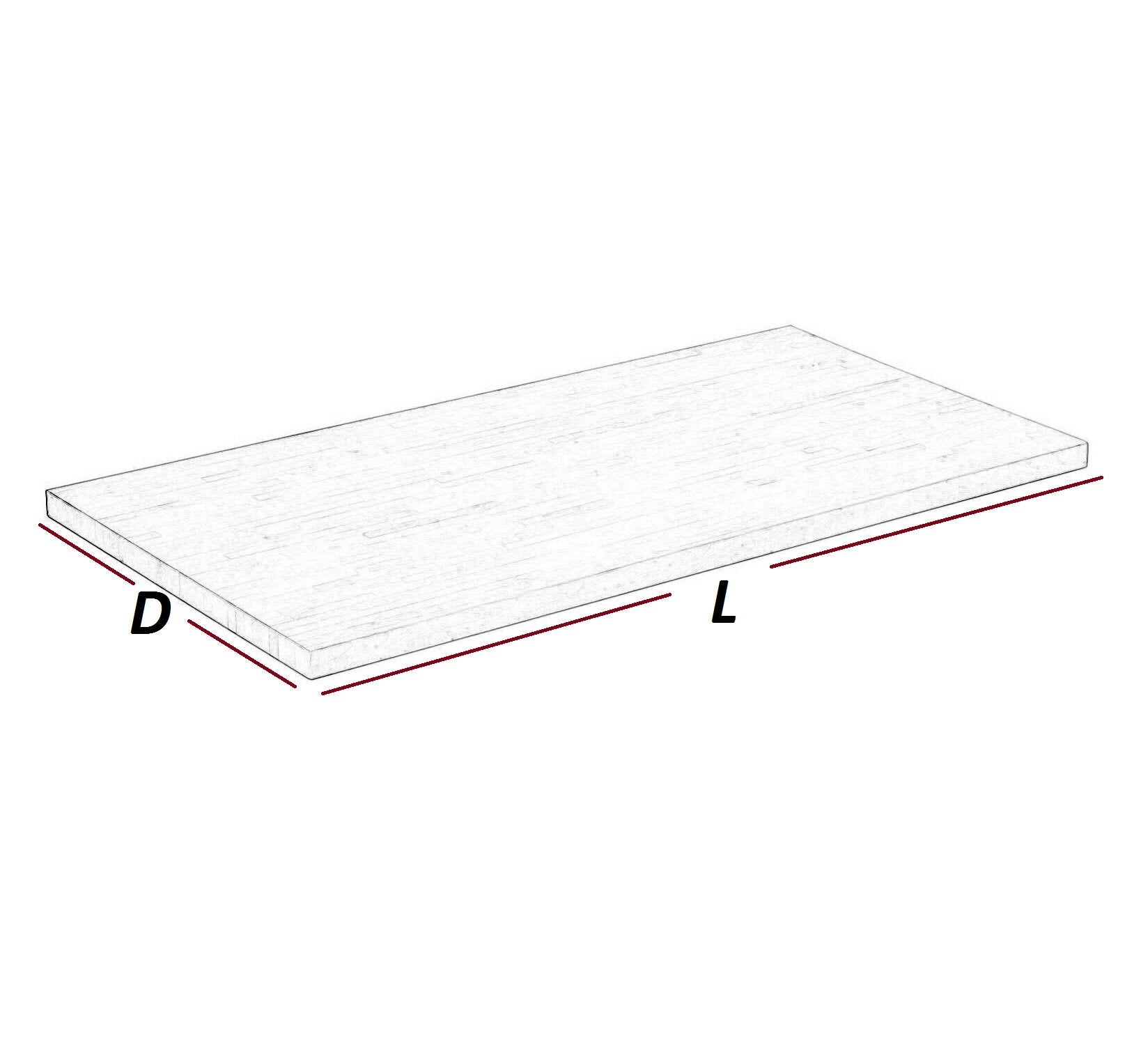 Nexel BTM430 Maple Bench Top, 48" W x 30" D x 1¾" Thick