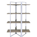 KCSWKJ Chrome Finish Bookshelf