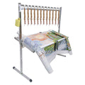 Embroidery Stand, Stainless Steel Needlework Floor Frame, Adjustable Cross Stitch Craft Stand, with 12 Hanging Wire Buckles, Standing Embroidery Lap Table, for Arts Crafts Sewing Needlework