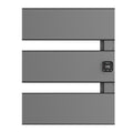 HSTRUKT Electric Towel Warmer, Heated Towel Rack with Thermo Control and Timer, Fast Heating Towel Rail for Bathroom with Memroy Function, Work with Smart Plug, Right-Wiring, 3 Panel, Gun Gray